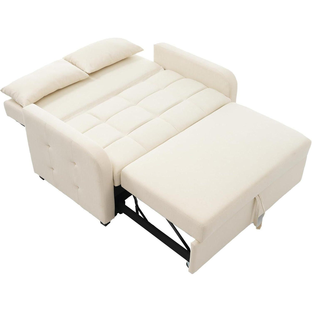 Verstellbares Schlafsofa Beige – 127x75x94cm für kleine Räume
