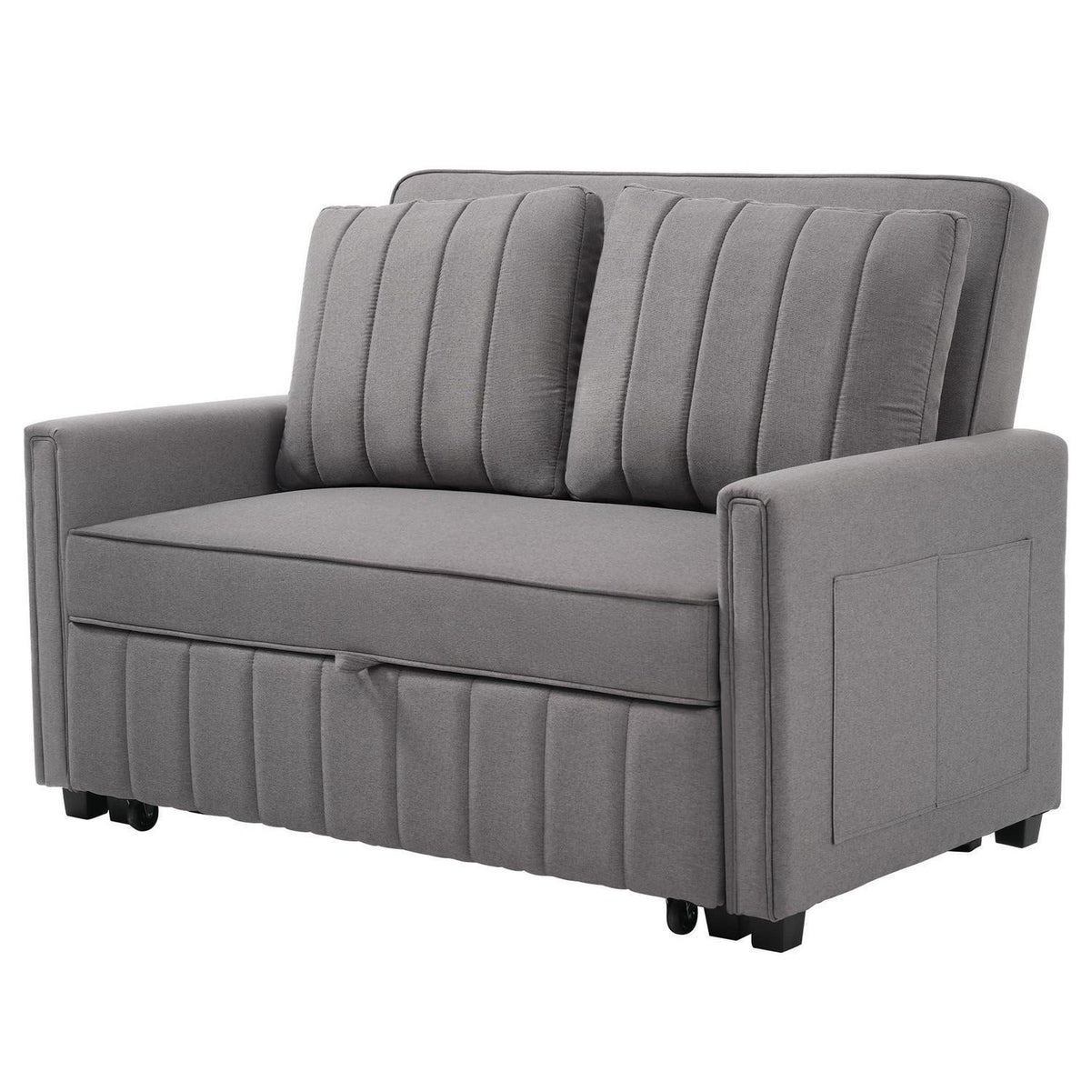 Klappsofa mit Schlaffunktion – Grau, 127x75x94cm