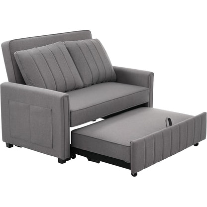 Klappsofa mit Schlaffunktion – Grau, 127x75x94cm