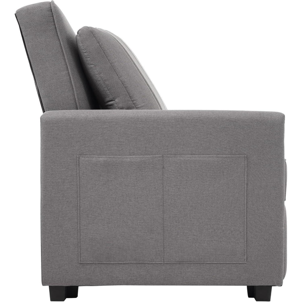 Klappsofa mit Schlaffunktion – Grau, 127x75x94cm