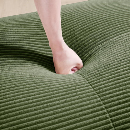 3-Sitzer Cord Sofa Grün – Modernes Wohnzimmer Sofa
