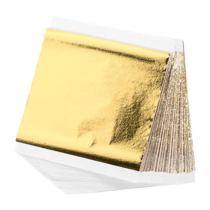 100 Blatt Blattgold Imitation – Goldfolie zum Basteln & Dekorieren