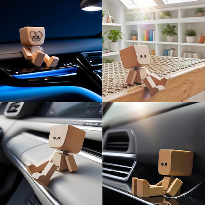 Schüttelnder Holzmann – Wackelnde Auto & Schreibtisch Deko