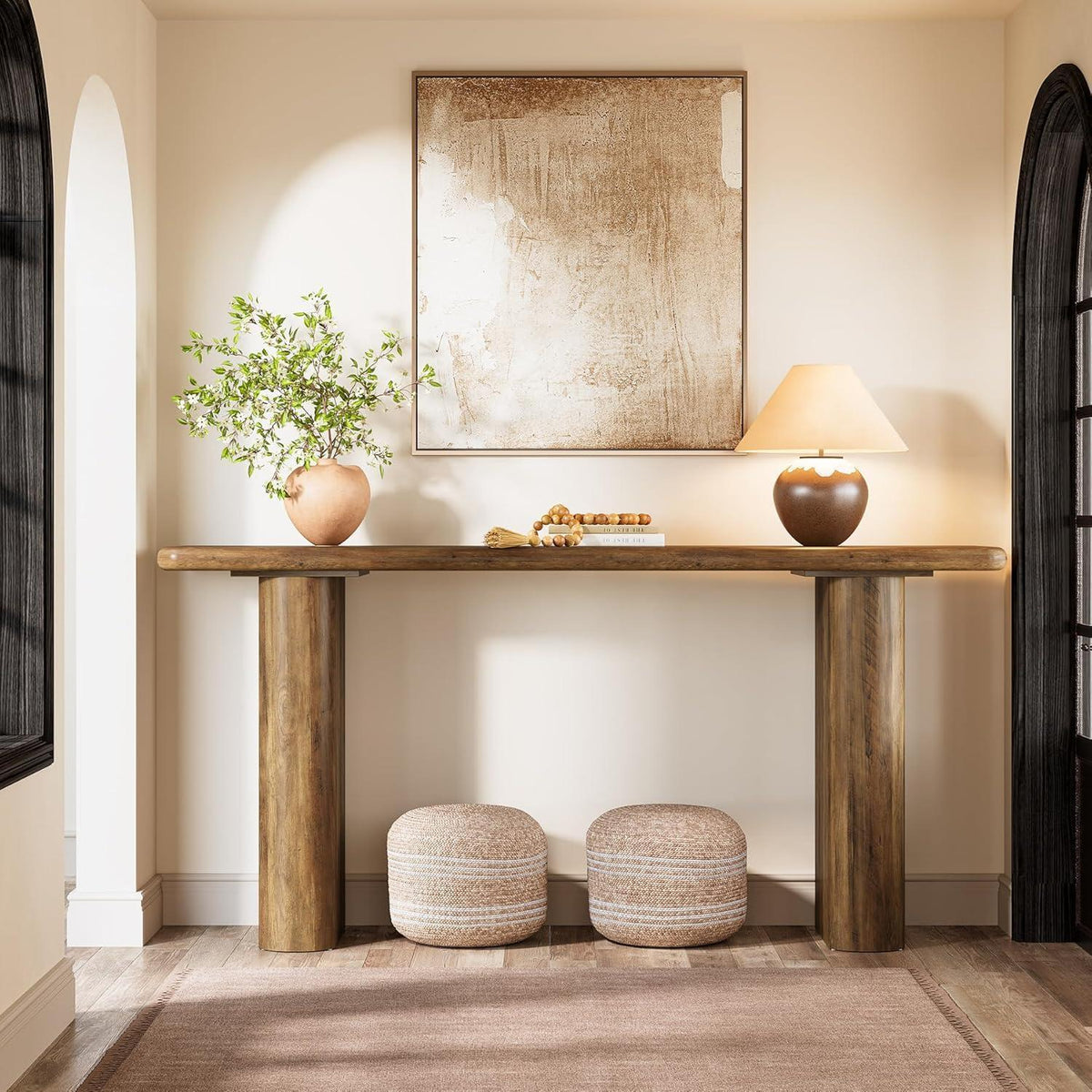 Langer Konsolentisch Holz – Flur & Wohnzimmer | Landhausstil Braun