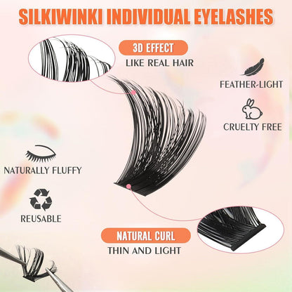 Wimpern Extensions Kit 580 St. | 10-16mm | Kleber & Entferner