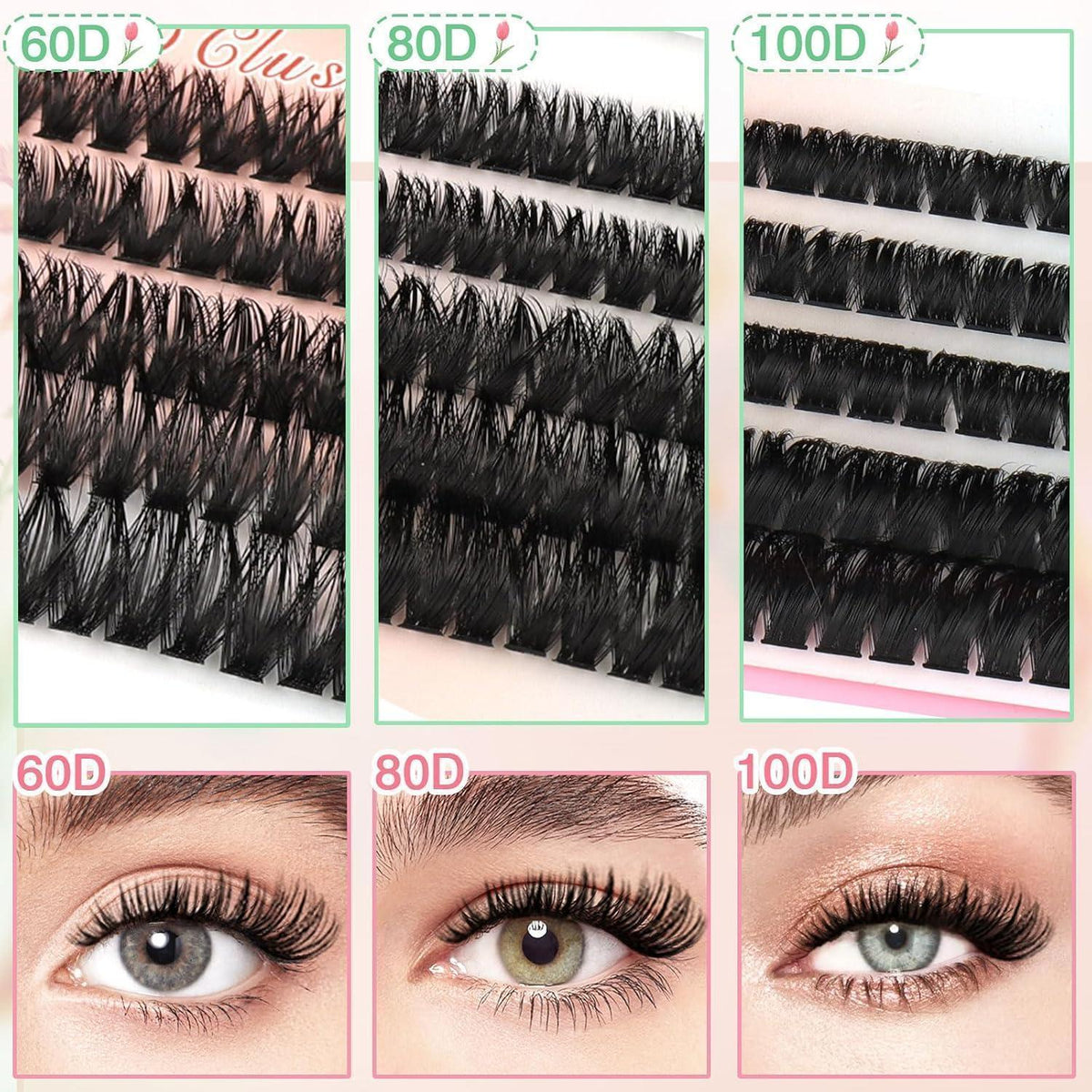 Wimpern Extensions Kit 580 St. | 10-16mm | Kleber & Entferner