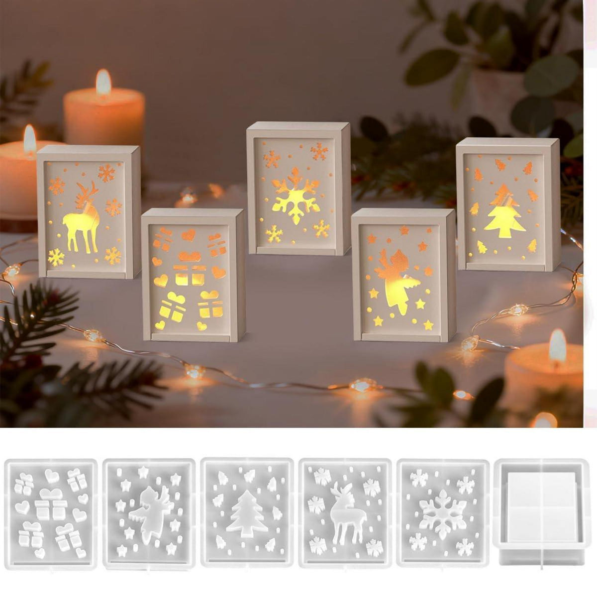 Silikonformen Weihnachten – 6 Gießformen Geldgeschenk DIY