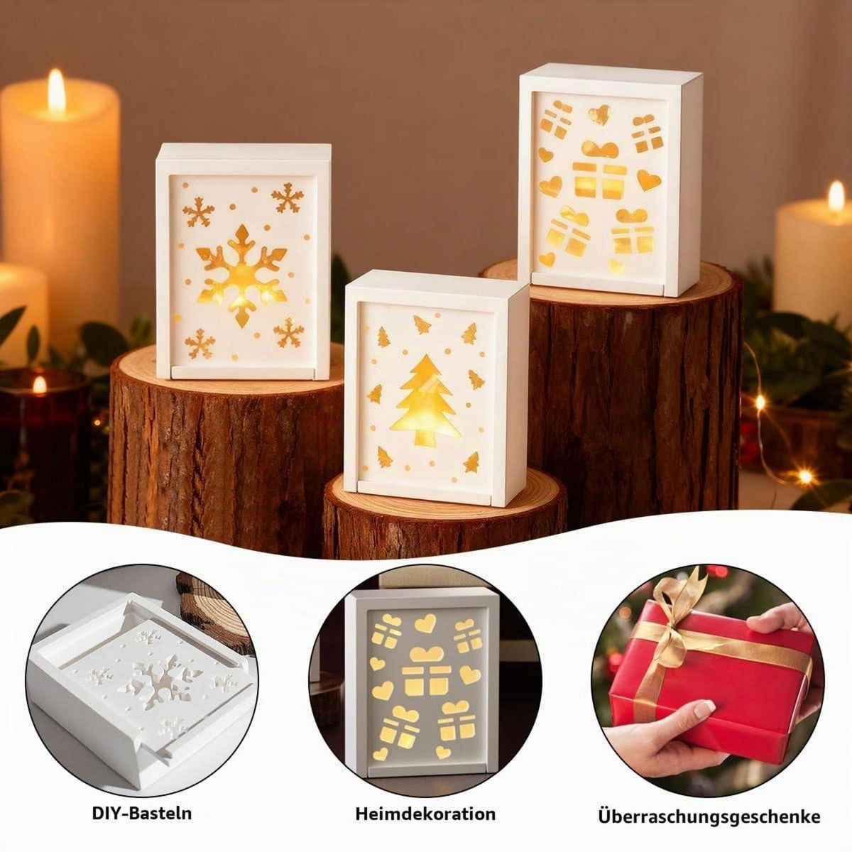 Silikonformen Weihnachten – 6 Gießformen Geldgeschenk DIY