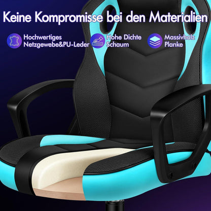 Ergonomischer Gaming-Schreibtischstuhl Cyan Mega