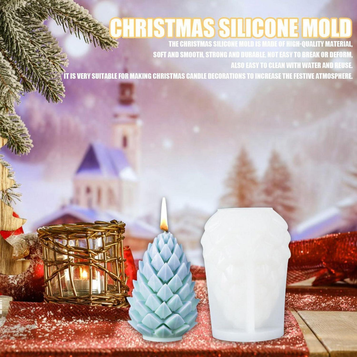 Silikonform Elch Weihnachten – Kerzen & Seife Gießen