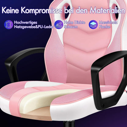 Ergonomischer Gaming-Schreibtischstuhl Rosa Mega, 150kg belastbar