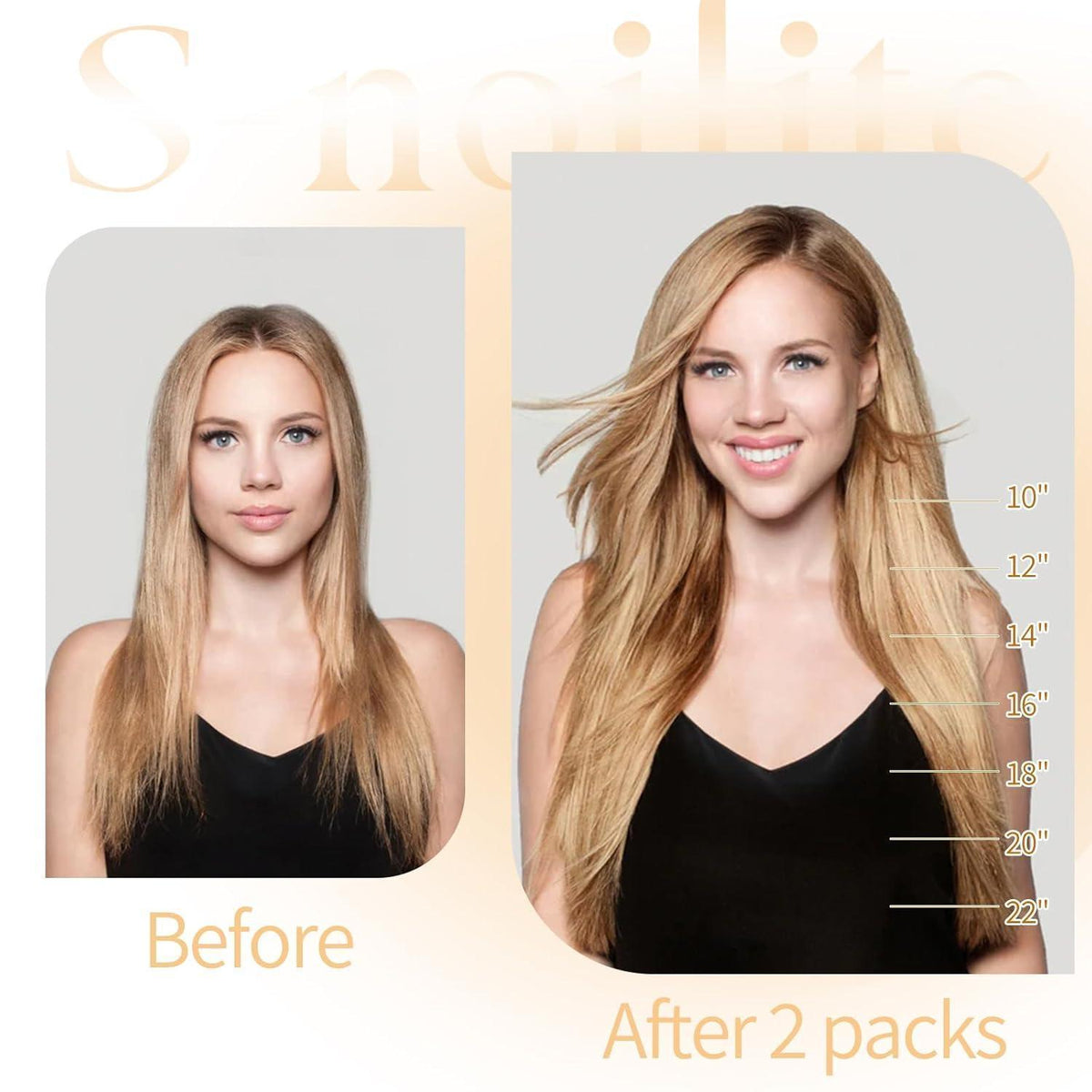 Echthaar Clip-in Extensions Schwarz-Grau Highlight 55cm