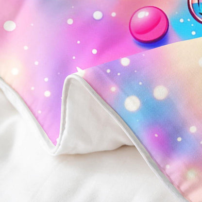 Axolotl Bettwäsche Baumwolle 155x220 Regenbogen Kawaii Bettbezug