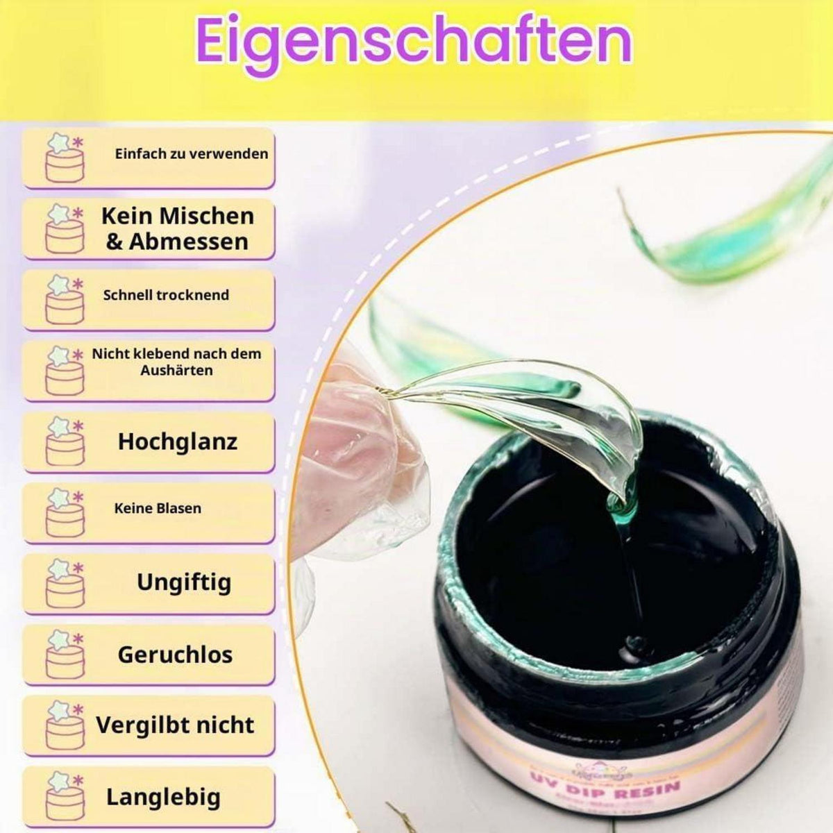 UV-Tauchharz Set für Drahtblumen & Schmuckherstellung