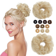 Echthaar Dutt Haarteil mit Gummiband – Platinblond