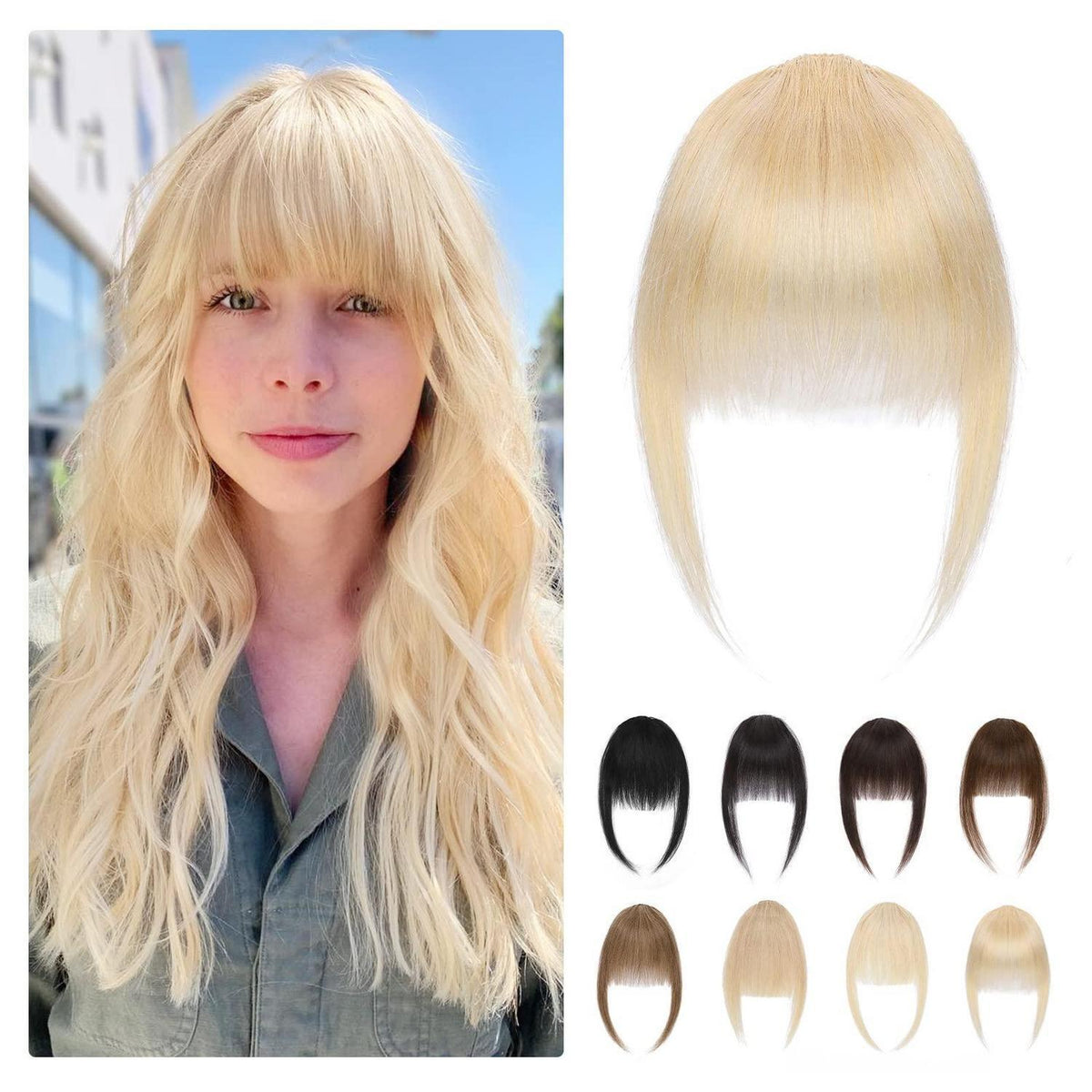 Echthaar Pony Clip-in Gerade (#613 Blond)
