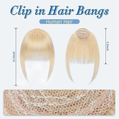 Echthaar Pony Clip-in Gerade (#613 Blond)