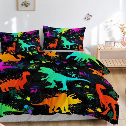 Dino Bettwäsche-Set 200x200 cm - Kinderzimmer & Schlafzimmer