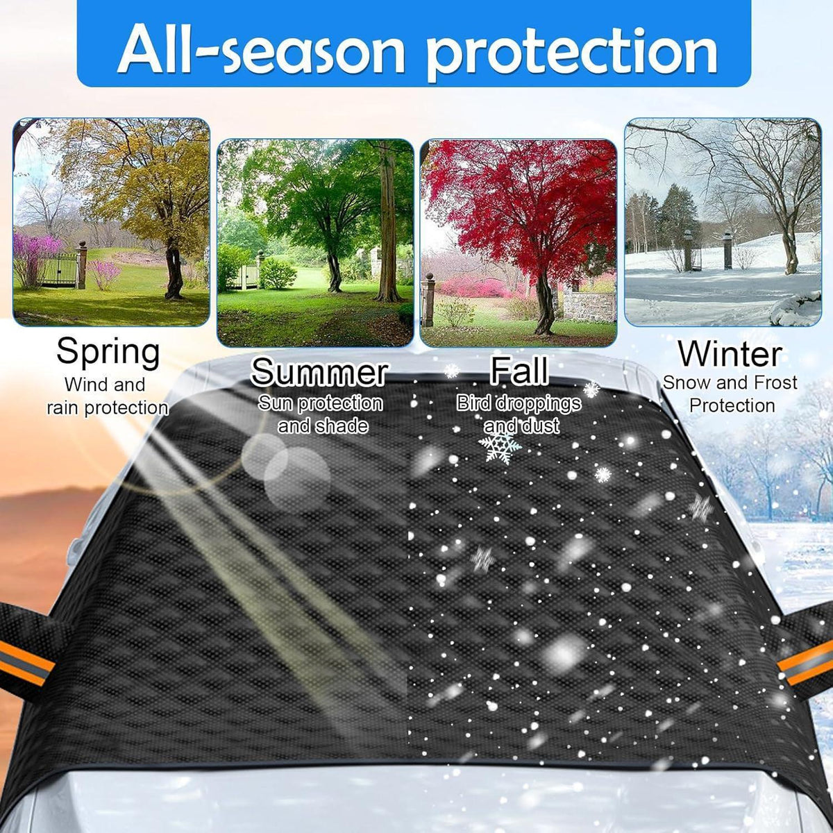Auto Frontscheibenabdeckung Winter Frostschutz Eis Schnee UV Schutz