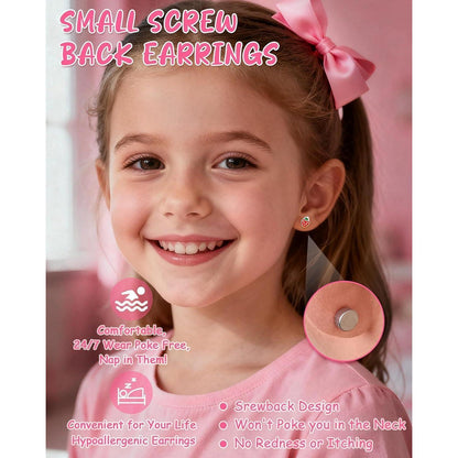 10 Paar Kinder Ohrringe – Hypoallergen & Medizinischer Stecker