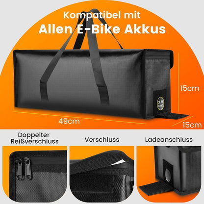 Feuerfeste E-Bike Akkutasche – Sicherer Transport & Lagerung