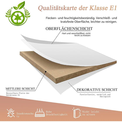 Empfangstheke mit Schublade – Weiß & Schwarz, 210cm