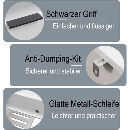 Schmaler Konsolentisch Weiß mit 2 Schubladen & Ablage
