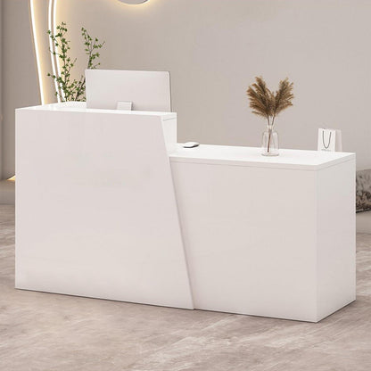 Empfangstheke mit Schublade – Weiß & Weiß, 100x42x100cm