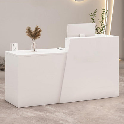 Empfangstheke mit Schublade – Weiß & Weiß, 100x42x100cm