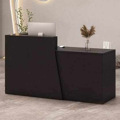 Empfangstheke mit Schublade – Schwarz & Schwarz, 200cm