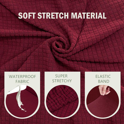 Stuhlhussen 4er Set Bordeaux – Stretch & Waschbar