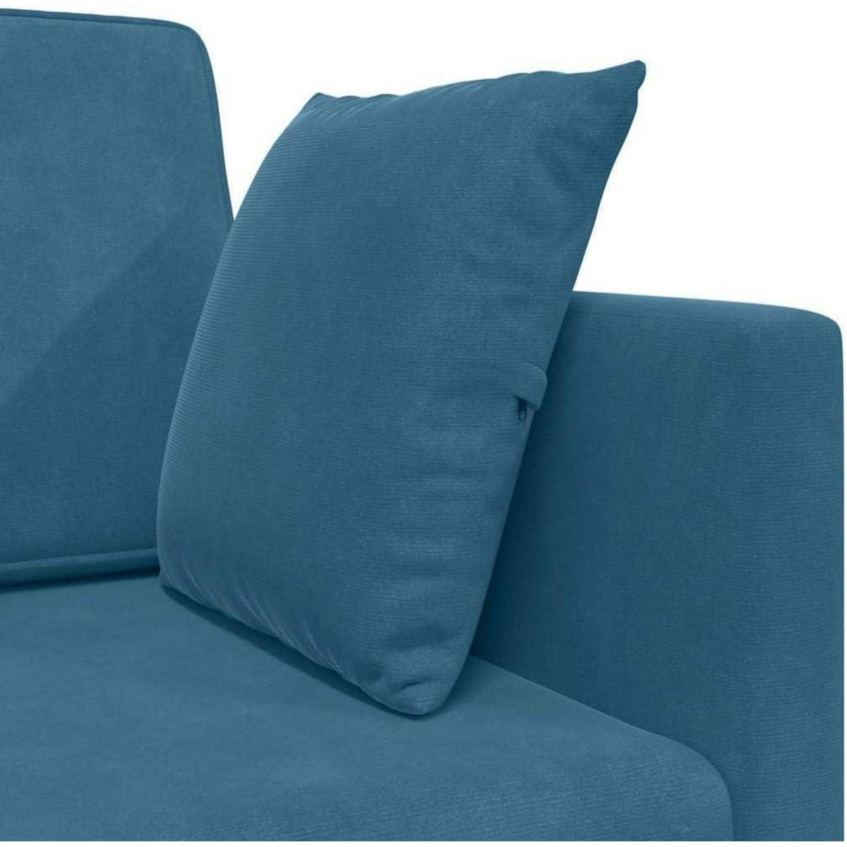 Schlafsofa Bodensofa Blau – Komfortables Samt Sofa mit Pillow Support