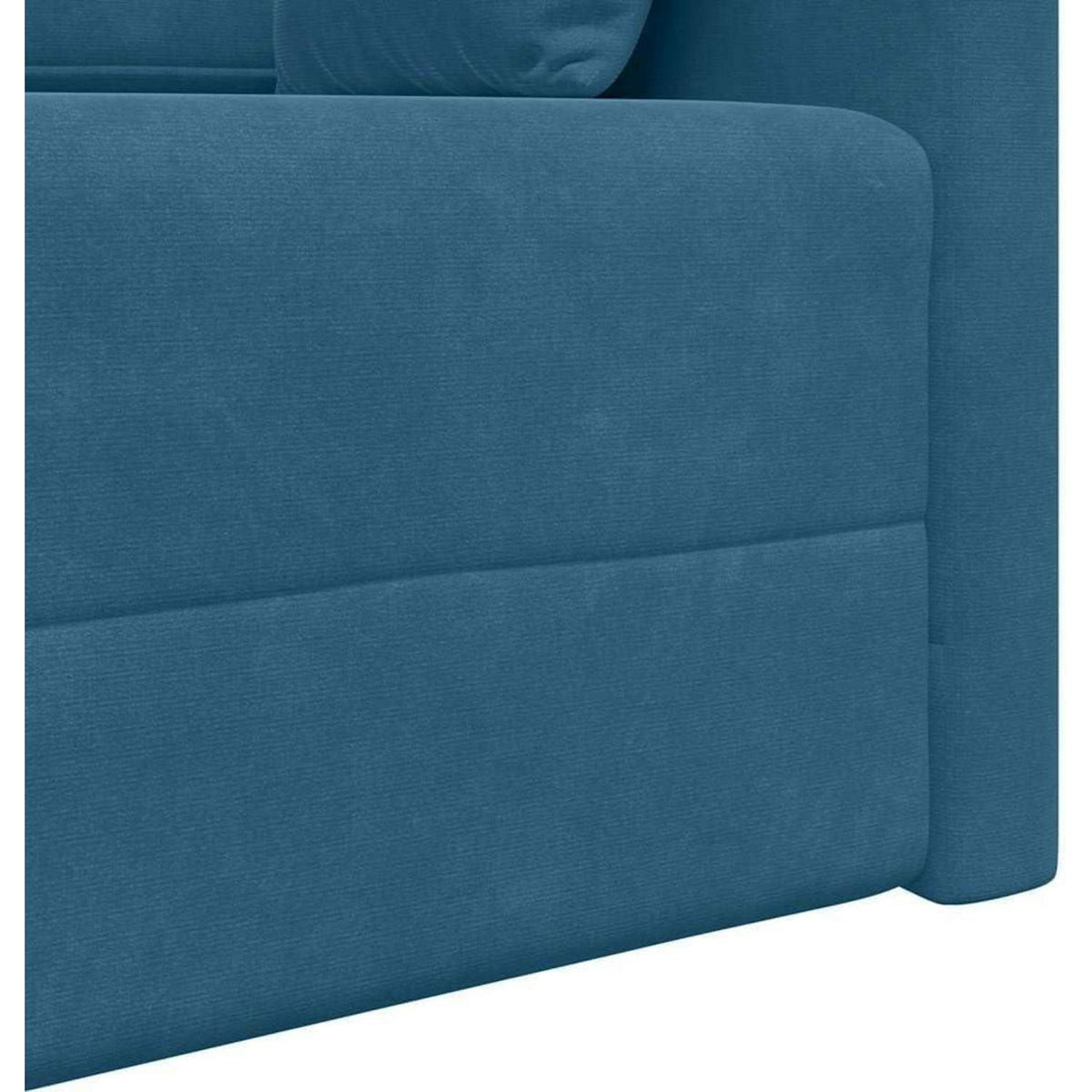 Schlafsofa Bodensofa Blau – Komfortables Samt Sofa mit Pillow Support