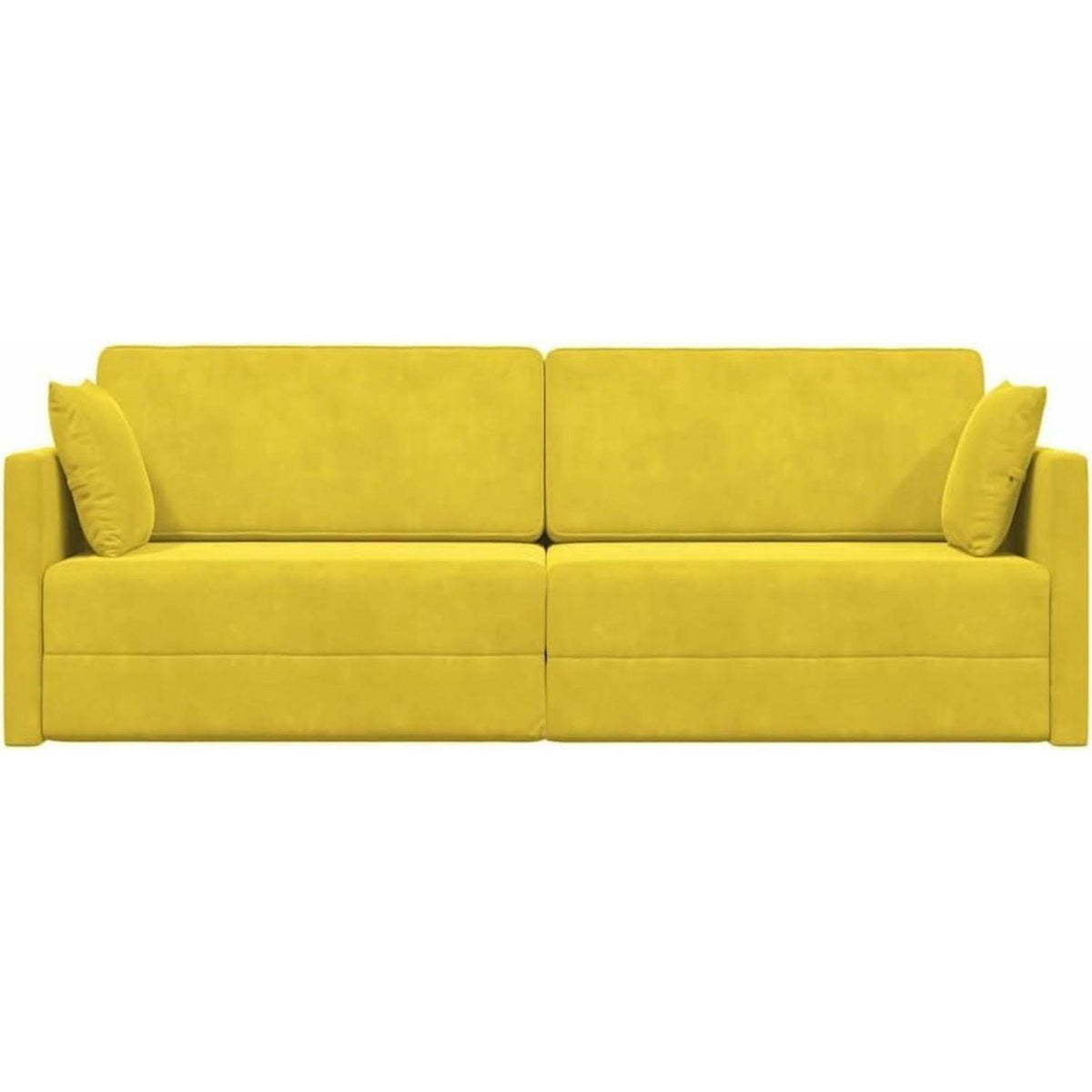 Faltbares Schlafsofa Bodenmatratze Gelb – Bequeme Couch