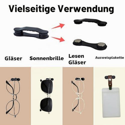 Magnetischer Brillenhalter (2er-Set) – Sicherer Clip für Brille & Co.