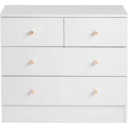 Weißes Sideboard mit 5 Schubladen – 66x33x73 cm