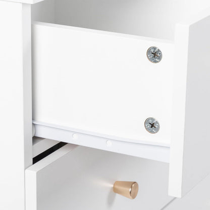 Weißes Sideboard mit 5 Schubladen – 66x33x73 cm