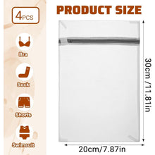 4er-Set Wäschesäcke Netz Feinwäsche 30x20cm mit Reißverschluss