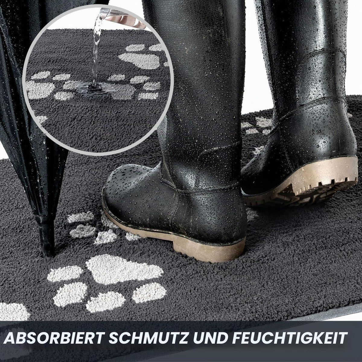 Schmutzfangmatte Grau 60x90 cm – Rutschfest & Wasserabsorbierend