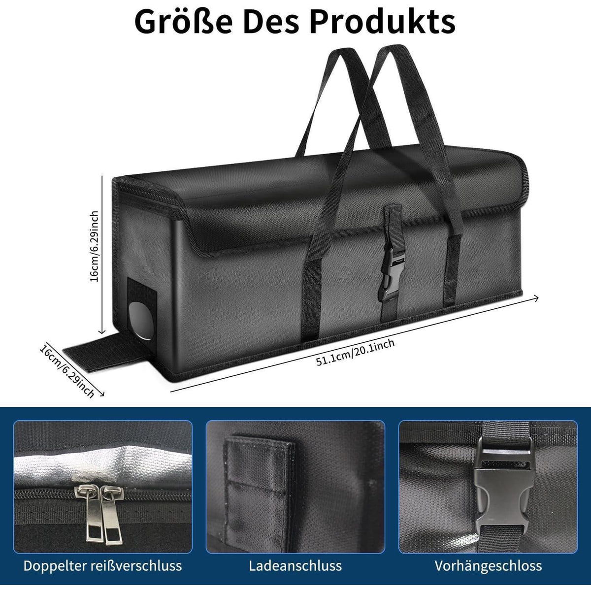 Feuerfeste Ebike Akkutasche – Sicherer Transport & Laden