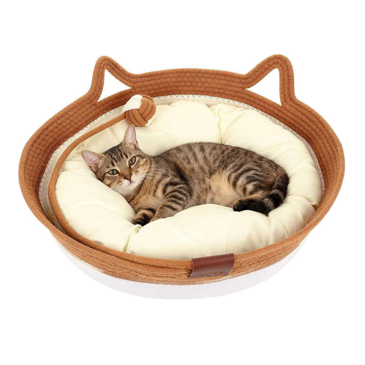 Katzenbett Baumwollseil mit Kissen – Groß & Modern