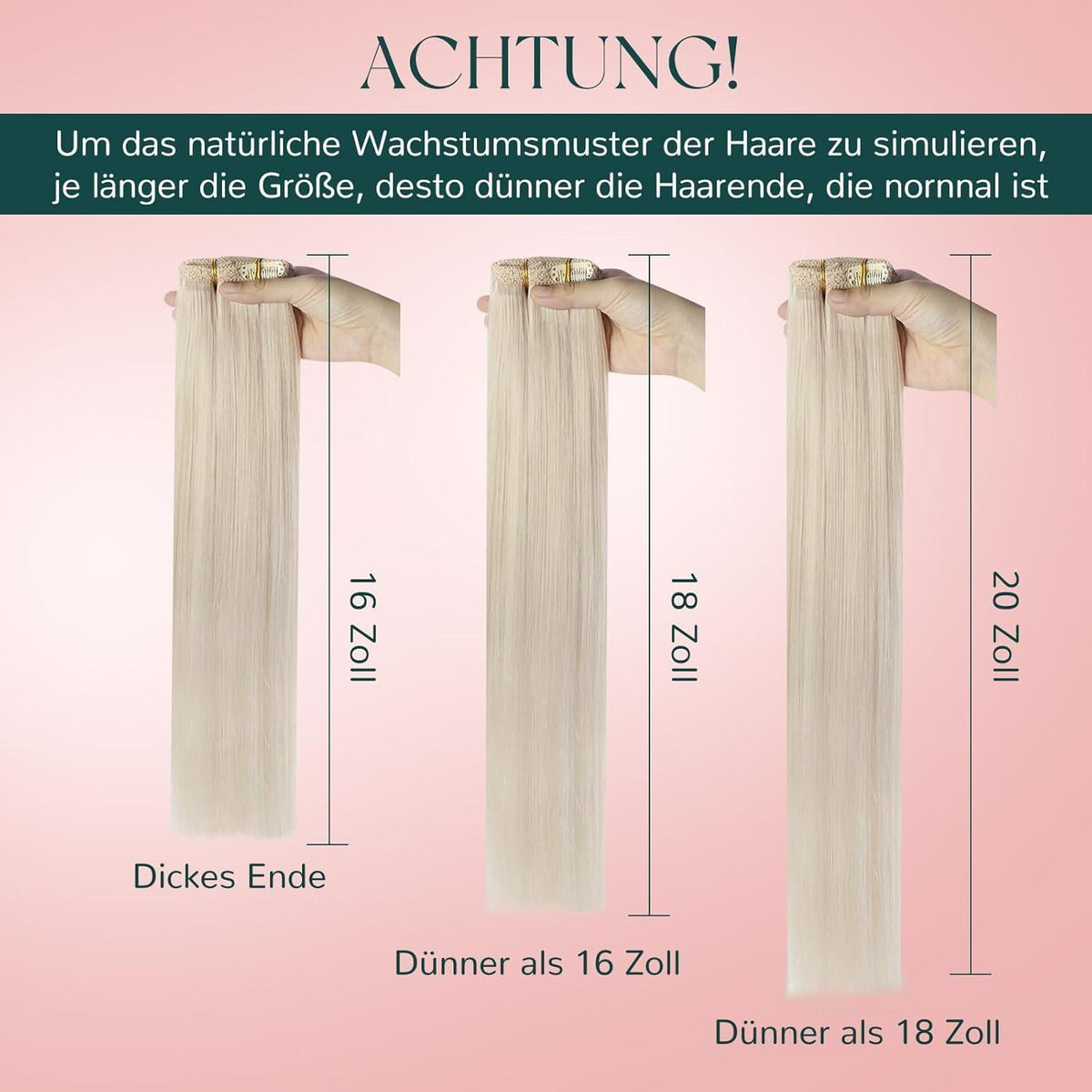 Blond Echthaar Clip-in Extensions – Remy Menschenhaar #1000