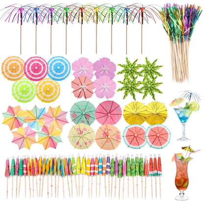 135 Cocktailspieße mit Schirmchen – Party & Bar Deko