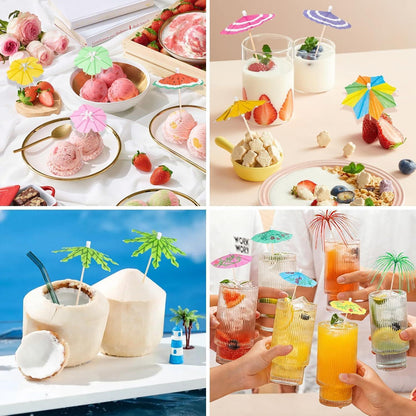135 Cocktailspieße mit Schirmchen – Party & Bar Deko