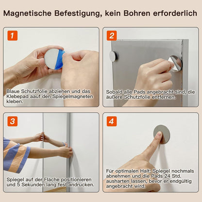 Anti-Beschlag Badezimmerspiegel 60x80 cm Rechteckig Weiß