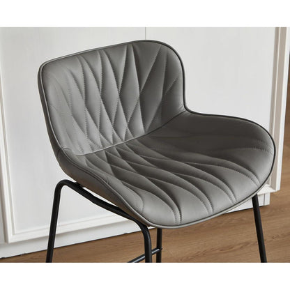Moderner Barhocker 4er Set Grau mit Steppdesign & Komfort