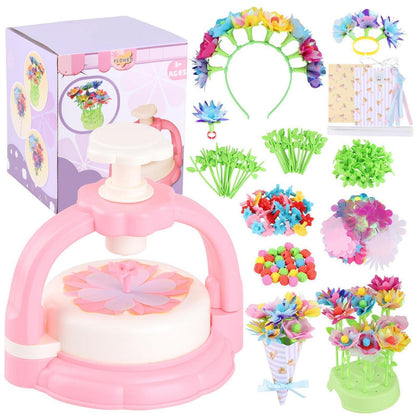 DIY Blumen Bastelset Kinder – Kreatives Spielzeug für Mädchen 4-10 Jahre