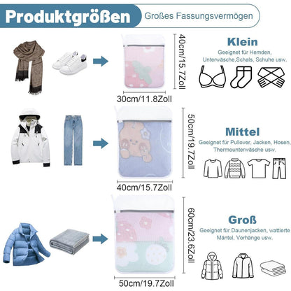 Wäschesäcke Set 3er - Wäschenetz für Waschmaschine SML