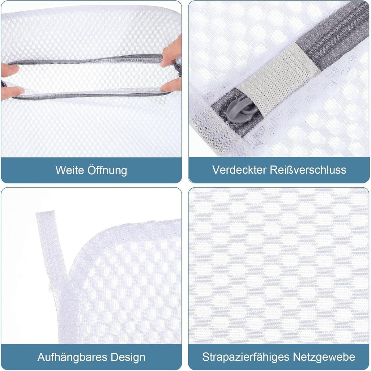 Wäschesäcke Set 3er - Wäschenetz für Waschmaschine SML