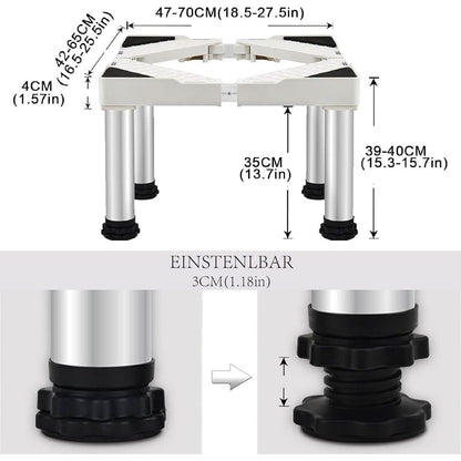 Verstellbarer Kühlschrankunterschrank – Höhe 40cm – Für Geräte 46-70cm